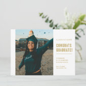 MODERNE MINIMALISTISCHE FELICITATIES AFSTUDEREN UI KAART (Staand voorkant)