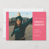 MODERNE MINIMALISTISCHE FELICITATIES AFSTUDEREN UI KAART (Voorkant)