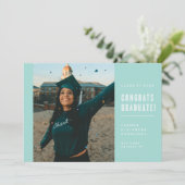 MODERNE MINIMALISTISCHE FELICITATIES AFSTUDEREN UI KAART (Staand voorkant)