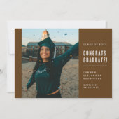 MODERNE MINIMALISTISCHE FELICITATIES AFSTUDEREN UI KAART (Voorkant)