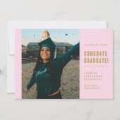 MODERNE MINIMALISTISCHE FELICITATIES AFSTUDEREN UI KAART (Voorkant)