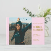 MODERNE MINIMALISTISCHE FELICITATIES AFSTUDEREN UI KAART (Staand voorkant)