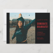 MODERNE MINIMALISTISCHE FELICITATIES AFSTUDEREN UI KAART (Voorkant)