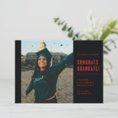 MODERNE MINIMALISTISCHE FELICITATIES AFSTUDEREN UI KAART (Staand voorkant)