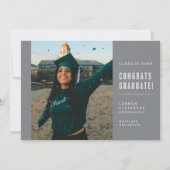 MODERNE MINIMALISTISCHE FELICITATIES AFSTUDEREN UI KAART (Voorkant)