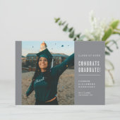 MODERNE MINIMALISTISCHE FELICITATIES AFSTUDEREN UI KAART (Staand voorkant)