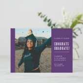 MODERNE MINIMALISTISCHE FELICITATIES AFSTUDEREN UI KAART (Staand voorkant)