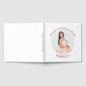 Moderne minimalistische Feliz Cumpleaños Ronde Fot Gastenboek (Volledig)