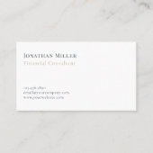 Moderne minimalistische financiële diensten visitekaartje (Voorkant)