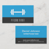 Moderne minimalistische fitness persoonlijke train visitekaartje (Voorkant / Achterkant)