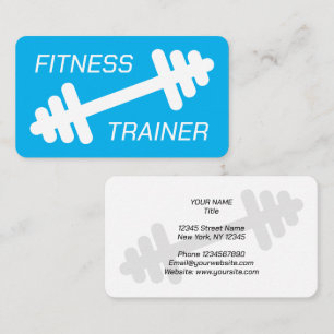 Moderne minimalistische fitness trainer gym coach  visitekaartje