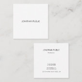 Moderne, minimalistische, flexibele vormgeving vierkante visitekaartje (Voorkant / Achterkant)