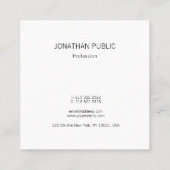 Moderne, minimalistische, flexibele vormgeving vierkante visitekaartje (Achterkant)