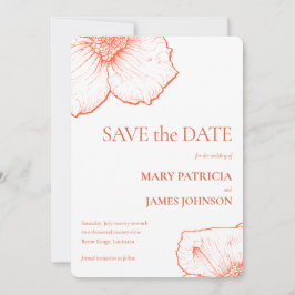 Moderne minimalistische Floral Verona Sunset Weddi Save The Date