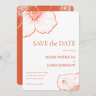 Moderne minimalistische Floral Verona Sunset Weddi Save The Date
