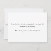 Moderne, minimalistische florale dank uw kaart (Achterkant)