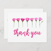 Moderne, minimalistische florale dank uw kaart (Voorkant / Achterkant)