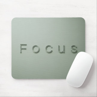 Moderne Minimalistische FOCUS Citaat Sage Groen Es Muismat