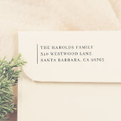 Moderne minimalistische formele familienaam en adr  zelfinktende stempel