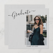 Moderne minimalistische foto 1 | Afstuderen Ann Aankondiging (Voorkant / Achterkant)