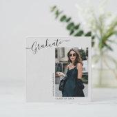 Moderne minimalistische foto 1 | Afstuderen Ann Aankondiging (Staand voorkant)