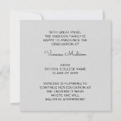 Moderne minimalistische foto 1 | Afstuderen Ann Aankondiging (Achterkant)