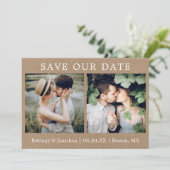 Moderne, minimalistische foto 2: bespaar onze Date Save The Date (Staand voorkant)
