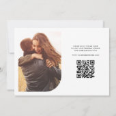 Moderne minimalistische foto 2 bruiloft save the date (Achterkant)