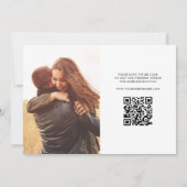 Moderne minimalistische foto 2 bruiloft save the date (Achterkant)
