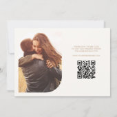 Moderne minimalistische foto 2 bruiloft save the date (Achterkant)