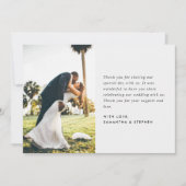 Moderne minimalistische foto - aangepaste tekst br bedankkaart (Voorkant)