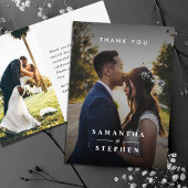 Moderne minimalistische foto - aangepaste tekst br bedankkaart