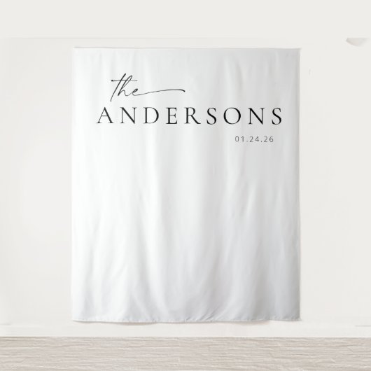 Moderne, minimalistische foto-achtergrond voor wed wandkleed (Voorkant)