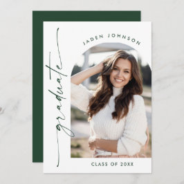 Moderne minimalistische foto afstudeerfeest QR cod Kaart