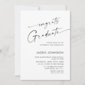 Moderne minimalistische foto afstudeerfeest QR cod Kaart (Voorkant)