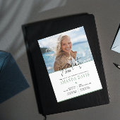 Moderne minimalistische foto afstudeerfeest uitnod kaart