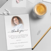 Moderne minimalistische foto-Afstuderen 2022 Bedankkaart