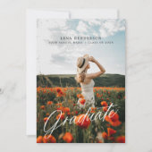 Moderne minimalistische foto Afstuderen Note Kaart (Voorkant)