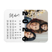 Moderne Minimalistische Foto Agenda Oktober 2026 Magneet (Horizontaal)