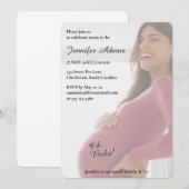 Moderne minimalistische foto Baby shower uitnodigi Kaart (Voorkant / Achterkant)
