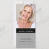 Moderne minimalistische foto begrafenis evite uitn kaart (Voorkant)