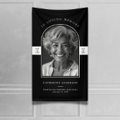 Moderne minimalistische foto begrafenis / herdenki spandoek