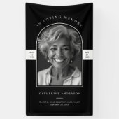 Moderne minimalistische foto begrafenis / herdenki spandoek (Verticaal)