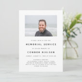 Moderne minimalistische foto-begrafenis kaart (Staand voorkant)