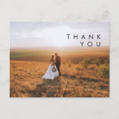 Moderne minimalistische foto bruiloft dank u Brief Briefkaart (Voorkant)