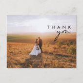 Moderne minimalistische foto bruiloft dank u Brief Briefkaart (Voorkant)