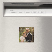 Moderne minimalistische foto bruiloft dank u magne magneet (Insitu (Vaatwasser))