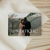 Moderne minimalistische foto bruiloft Elopement Aankondiging