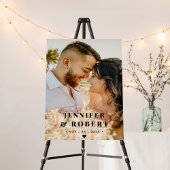 Moderne minimalistische foto bruiloft poster