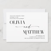 Moderne minimalistische foto bruiloft repetitie di kaart (Voorkant)